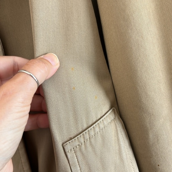 Vintage Brooks Brothers Khaki Double Breasted Trench Coat 40R - Picture 8 of 14